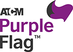 ATCM purple flag logo