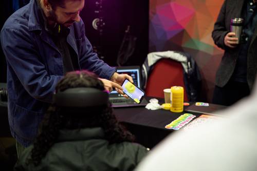 DMU students in VR learning about careers