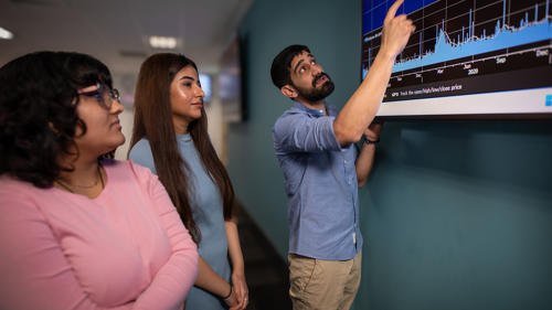 Group of students working together